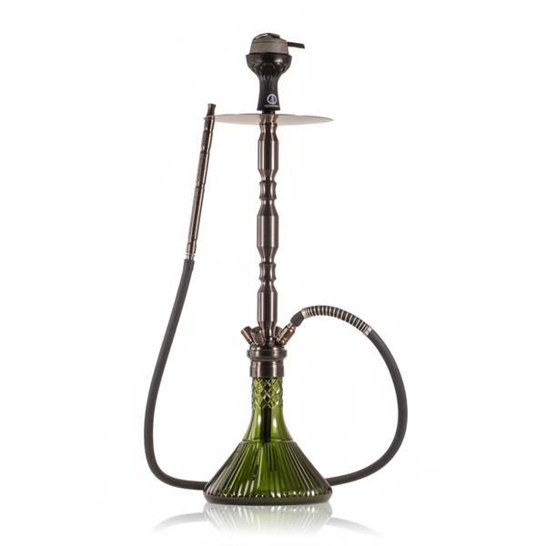 COCOYAYA King Series Brando Hookah - Bronze Stem / Green Line Base