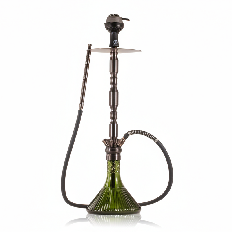 COCOYAYA King Series Brando Hookah - Bronze Stem / Green Line Base