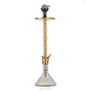 Sultan Hookah with Bags - Transparent Base / Golden Stem - Image 3