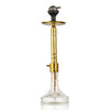 Attack Hookah with Bag - Golden Stem / Transparent Base - Image 1