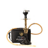 JOE Hookah with Bag (Fighter Series) - Sky Blue Base / Golden Stem - Image 3