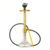 Attack Hookah with Bag - Golden Stem / Transparent Base - Image 2