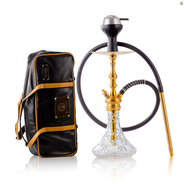 COCOYAYA Simba Hookah - Transparent Base/Golden Stem