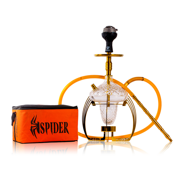 VG France Spider Hookah with Bag (LED & Remote) - Gold Stem / CGB Base