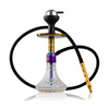 Dark Knight Gem Hookah with Bag - Rainbow Stem / Transparent Base - Image 2