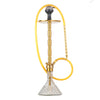 Sultan Hookah with Bags - Transparent Base / Golden Stem - Image 4