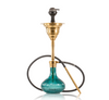 COCOYAYA Yara Hookah with Bag - Gold Stem / Emerald Green Base - Image 3