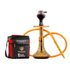 Dark Knight Slash Hookah with Bag - Gold Stem / Gold Base - Image 1