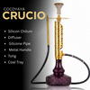COCOYAYA Crucio Hookah (Ferro Series) - Gold Stem / Purple Base - Image 3