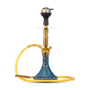 JOE Hookah with Bag (Fighter Series) - Sky Blue Base / Golden Stem - Image 2