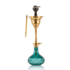 COCOYAYA Yara Hookah with Bag - Gold Stem / Emerald Green Base - Image 2